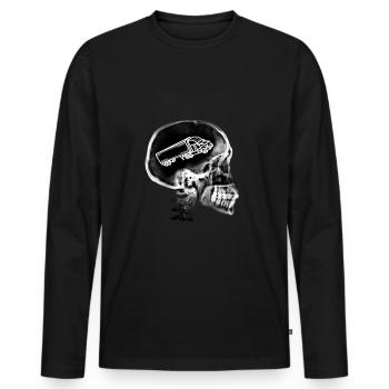 cadeau camion poids lourd camionneur routier - T-shirt manches longues Premium bio Homme - noir - Devant - Nico (187cm)