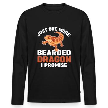 Dragon barbu cool pour hommes et femmes, - T-shirt manches longues Premium bio Homme - noir - Devant - Nico (187cm)