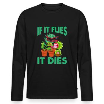Awesome Day Get More Carnivorous Plants - Männer Premium Bio Langarmshirt - Schwarz - Vorne - Nico (187cm)