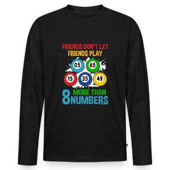Keno Games Brighten Up Your Game Night With - Men's Premium Organic Long Sleeve Shirt - black - Front - Nico (187cm)