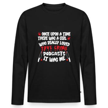 True Crime Show Once Upon A Time True Crime - T-shirt manches longues Premium bio Homme - noir - Devant - Nico (187cm)