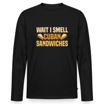 Sandwich Master Deli Sub Lover Sandwich Day Food - Men's Premium Organic Long Sleeve Shirt - black - Front - Nico (187cm)
