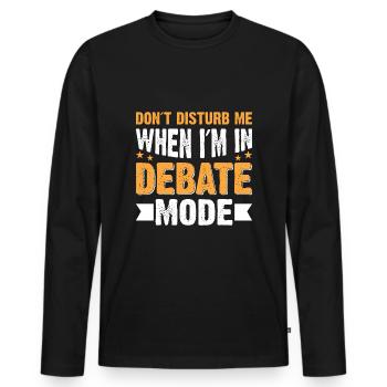 Participer à l’art de concevoir pour - T-shirt manches longues Premium bio Homme - noir - Devant - Nico (187cm)