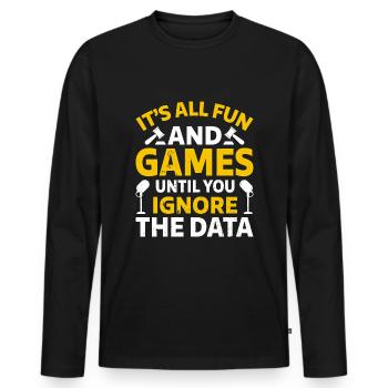 Rendre les arguments du débat politique plus forts - T-shirt manches longues Premium bio Homme - noir - Devant - Nico (187cm)