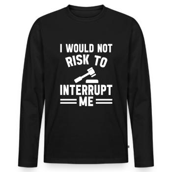 Navigate through the world with exciting debates - Men's Premium Organic Long Sleeve Shirt - black - Front - Nico (187cm)
