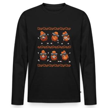 Dattes Fruit Dansant - T-shirt manches longues Premium bio Homme - noir - Devant - Nico (187cm)