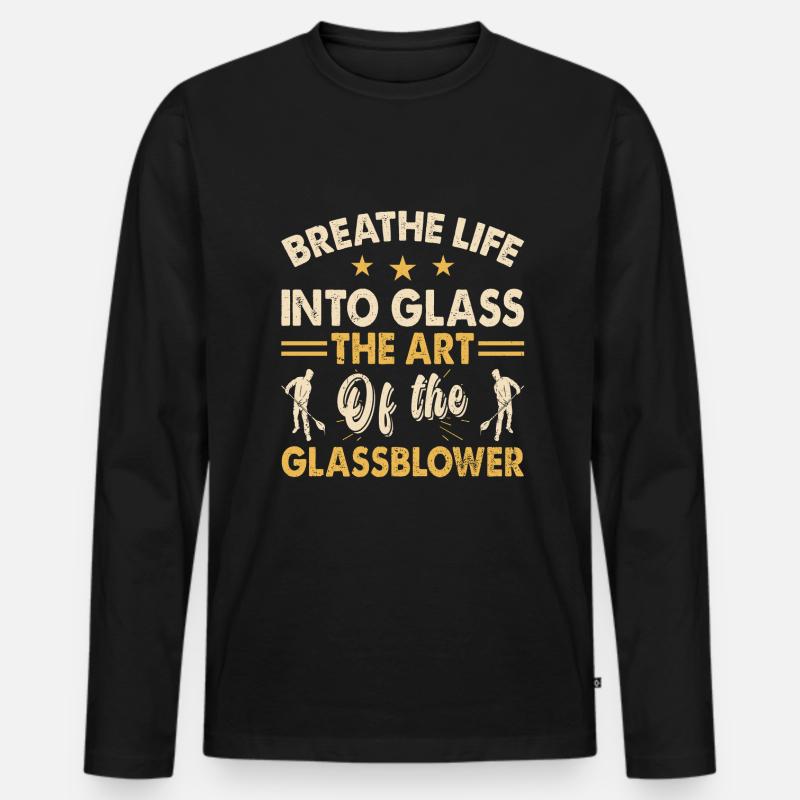 glasapparatebauGlasbläser- und Glasapparatebauerme - Männer Premium Bio Langarmshirt - Schwarz