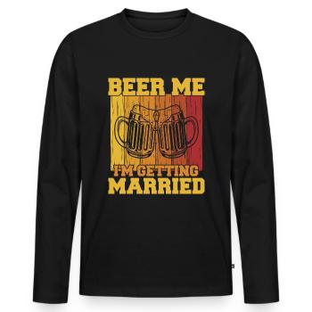 Beer Brewing for Beer Lovers Wedding - Men's Premium Organic Long Sleeve Shirt - black - Front - Nico (187cm)