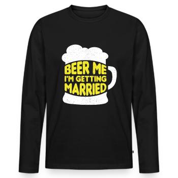 Beer Brewing for Beer Lovers Wedding - Men's Premium Organic Long Sleeve Shirt - black - Front - Nico (187cm)