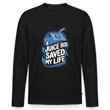 Drink Bottle Save My Life - Men's Premium Organic Long Sleeve Shirt - black - Front - Nico (187cm)
