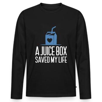 Drink Bottle Save My Life - Men's Premium Organic Long Sleeve Shirt - black - Front - Nico (187cm)
