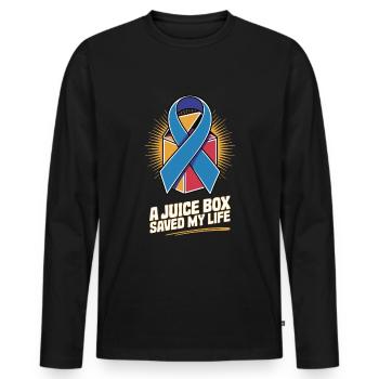 Drink Bottle Save My Life - Men's Premium Organic Long Sleeve Shirt - black - Front - Nico (187cm)