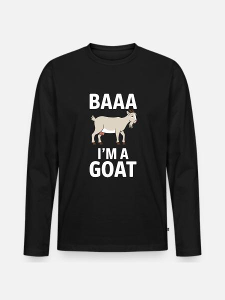 Baa I'm a goat - Men's Premium Organic Long Sleeve Shirt - black