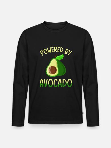 Powered by avocado - Men's Premium Organic Long Sleeve Shirt - black