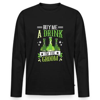 Junggesellenpartys Biertrinken Biertrinker Party - Männer Premium Bio Langarmshirt - Schwarz - Vorne - Nico (187cm)