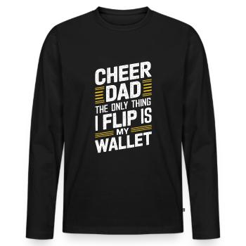Un père normal, un athlète plus cool - T-shirt manches longues Premium bio Homme - noir - Devant - Nico (187cm)