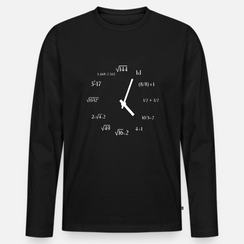 Math Clock Funny Mathematics Clock Meme Math Clock Männer Premium Bio Langarmshirt