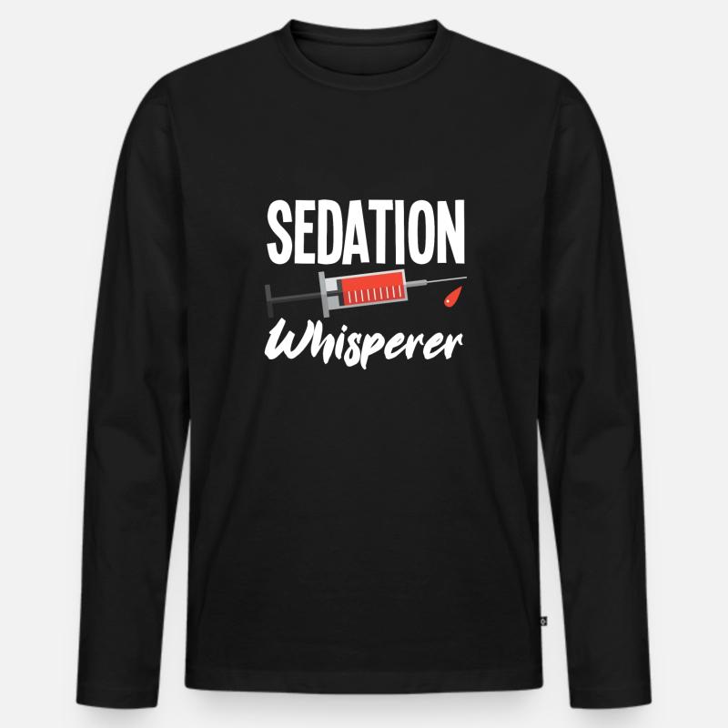 Anästhesieassistent Anästhesist - Männer Premium Bio Langarmshirt - Schwarz