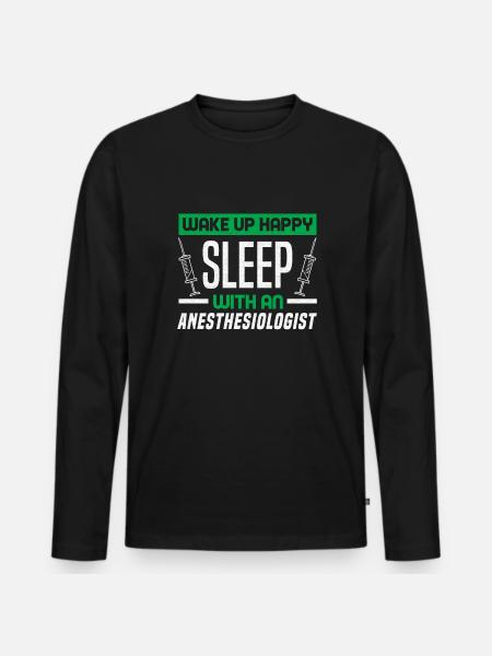Anesthesia Assistant Anesthesiologist - Men's Premium Organic Long Sleeve Shirt - black