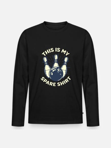 Bowling Funny Bowling Bowler Gift - Men's Premium Organic Long Sleeve Shirt - black
