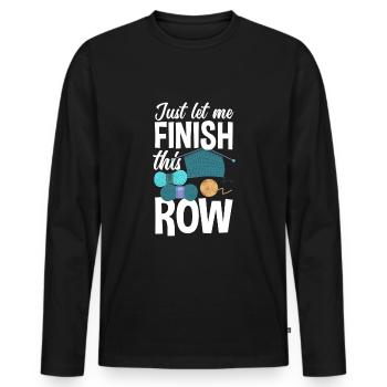 Knitting Knitting Needle Knitting Needle Knitting - Men's Premium Organic Long Sleeve Shirt - black - Front - Nico (187cm)