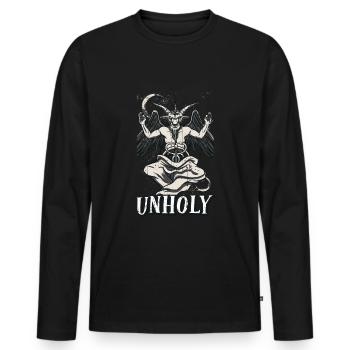 Baphomet Devil Tarot Card Occult Unholy Gothic - Männer Premium Bio Langarmshirt - Schwarz - Vorne - Nico (187cm)