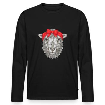 Schaf Schafe - Männer Premium Bio Langarmshirt - Schwarz - Vorne - Nico (187cm)