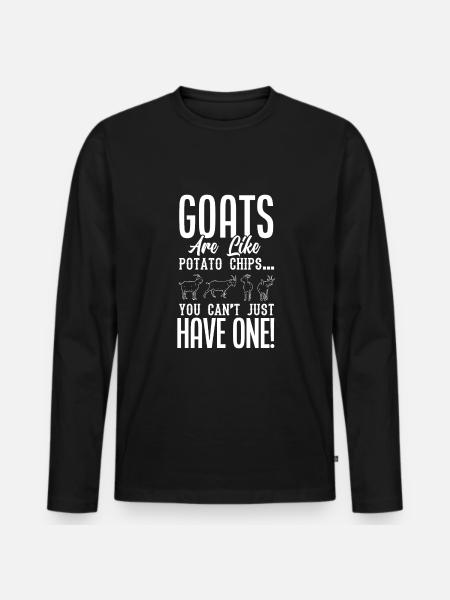 Goat Goat Goats - Men's Premium Organic Long Sleeve Shirt - black