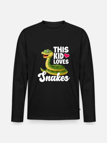 Snake Snake Snake - Men's Premium Organic Long Sleeve Shirt - black