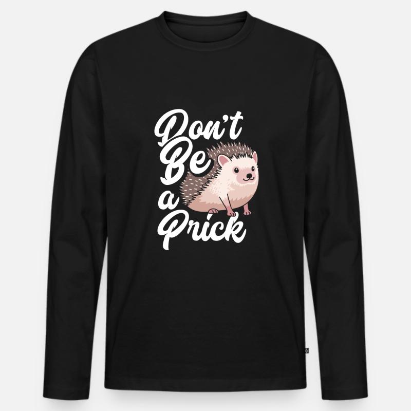 Hérisson Hérisson Hérisson - T-shirt manches longues Premium bio Homme - noir