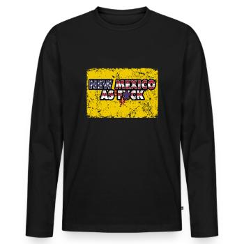 America US Flag State Flag New Mexico - Men's Premium Organic Long Sleeve Shirt - black - Front - Nico (187cm)