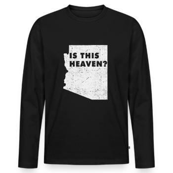 Carte terrestre Amérique État américain Accueil Paradis Arizona - T-shirt manches longues Premium bio Homme - noir - Devant - Nico (187cm)