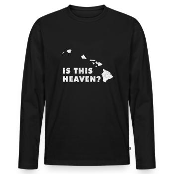 Carte terrestre Amérique État américain Accueil Paradis Hawaii - T-shirt manches longues Premium bio Homme - noir - Devant - Nico (187cm)