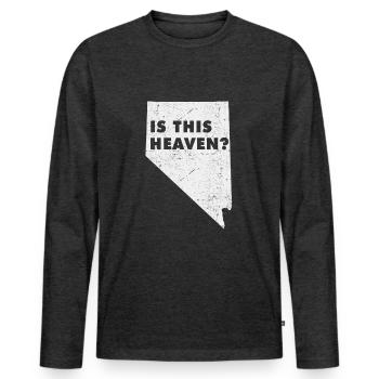 Land Map America US State Home Heaven Nevada - Men's Premium Organic Long Sleeve Shirt - heather anthracite - Front - Nico (187cm)