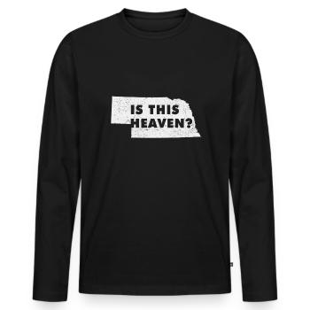 Land Map America US State Home Heaven Nebraska - Männer Premium Bio Langarmshirt - Schwarz - Vorne - Nico (187cm)
