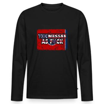 America US Flag State Flag Tennessee - Men's Premium Organic Long Sleeve Shirt - black - Front - Nico (187cm)