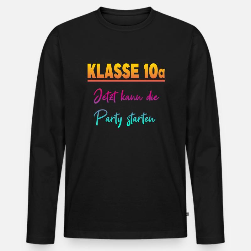 Klasse 10a Klassenfahrt - Männer Premium Bio Langarmshirt - Schwarz