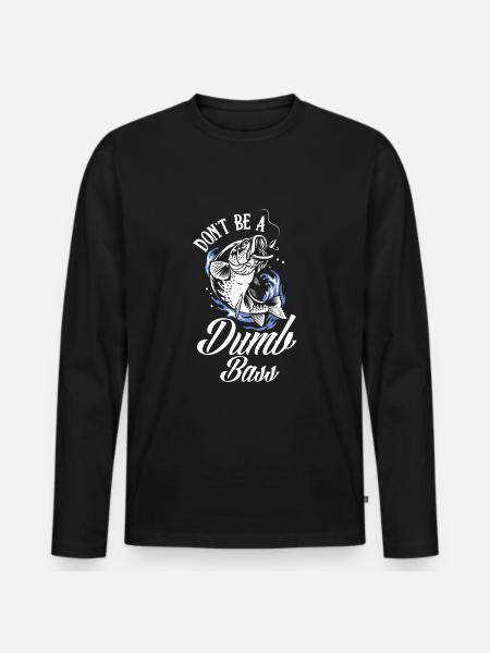 Fun Fishing Angler Fisherman Gift - Men's Premium Organic Long Sleeve Shirt - black