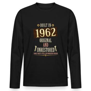 Construit dans l’original de 1962 et non restauré - T-shirt manches longues Premium bio Homme - noir - Devant - Nico (187cm)