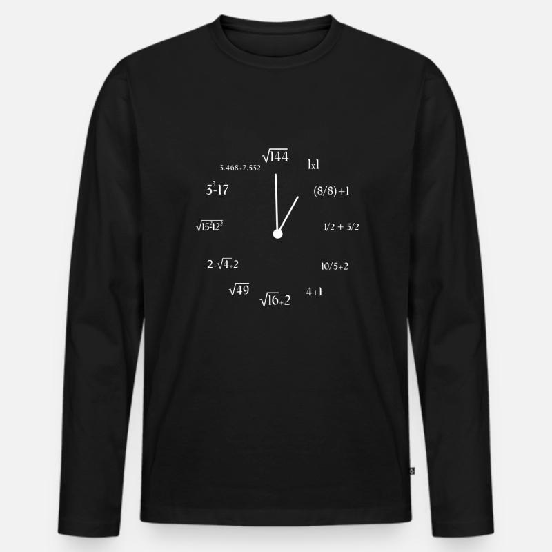 Math Meme Math Formula Joke Math Clock Männer Premium Bio Langarmshirt