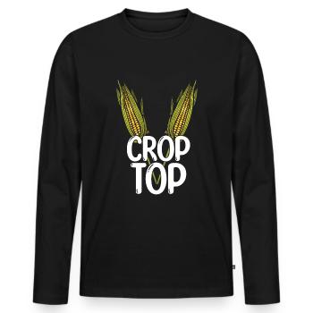 Beach 2022 Tropical Funny Crop Corn Summer - Männer Premium Bio Langarmshirt - Schwarz - Vorne - Nico (187cm)