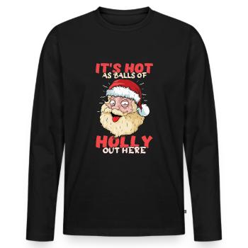 Beach Christmas Hot Balls Santa Summer 2022 - Männer Premium Bio Langarmshirt - Schwarz - Vorne - Nico (187cm)