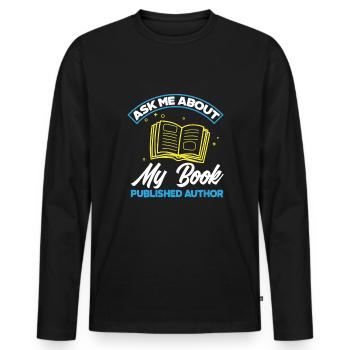 Author Author Funny Author Gift - Men's Premium Organic Long Sleeve Shirt - black - Front - Nico (187cm)