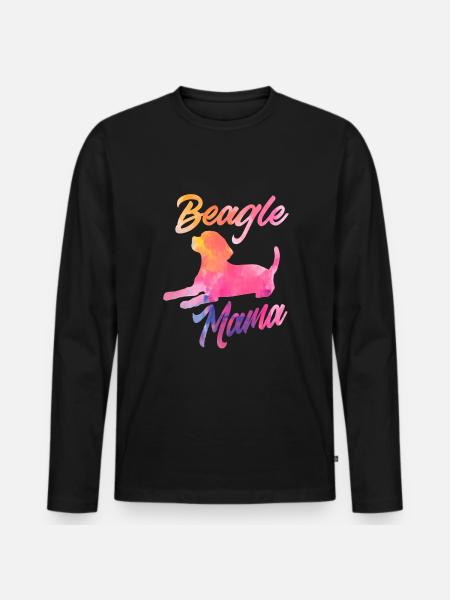 Funny Beagle Gift Beagle Mama - Men's Premium Organic Long Sleeve Shirt - black