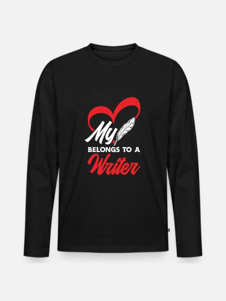 Auteur Auteur Drôle Auteur Cadeau - T-shirt manches longues Premium bio Homme - noir