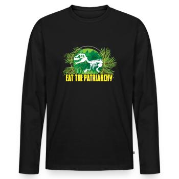 Eat Patriarchy Feminism Rights Womens Equality - Men's Premium Organic Long Sleeve Shirt - black - Front - Nico (187cm)