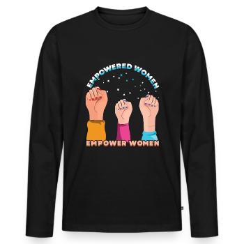 Feminism Rights Womens Equality Empower Women - Männer Premium Bio Langarmshirt - Schwarz - Vorne - Nico (187cm)