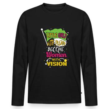 Girls With Dream Feminism Rights Women Equality - Men's Premium Organic Long Sleeve Shirt - black - Front - Nico (187cm)
