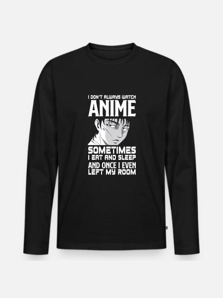 Funny Anime Gift - Men's Premium Organic Long Sleeve Shirt - black