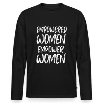 Feminism Rights Womens Equality Empowered Women - Männer Premium Bio Langarmshirt - Schwarz - Vorne - Nico (187cm)